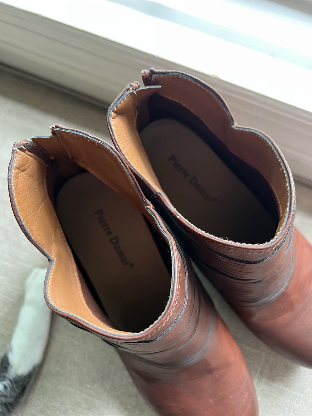 Pierre Dumas Brown Leather Platform Clog Mules - Picture 2 of 6
